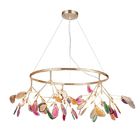 Modern Colorful Natural Agate Pendant Lamp For Indoor Kitchen Restaurant Decoration