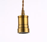Bronze Golden Retro Pendant Light Socket E26 / E27 Aluminum Pendant Bulb Holder