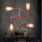 E27 Antique Filament Bulb Wall Lights Metal Water Pipe Wall Light Sconces