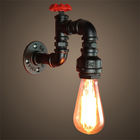 Retro Water Pipe Wall Light Edison Bulb Old Rusty Decoration Light Bulb Wall Lights