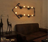 Metal Water Pipe Filament Bulb Wall Lights  50/60 Hz For Restaurant Bedroom