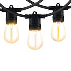 Black 48ft Waterproof Decorative String Lighting Vintage 15 Heads E26 E27 Sockets