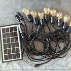 Party Festival Solar Powered String Lights E27 Socket Solar Panel  Warm White