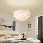 Round Feather Modern Pendant Light Warm White Indoor Home Decor 110v-240v