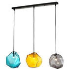 Stone Shape Glass Pendant Light / Modern Irregularity Restaurant Hanging Lights