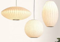 Indoor Lantern 40w White Fabric Hanging Pendant Lamps