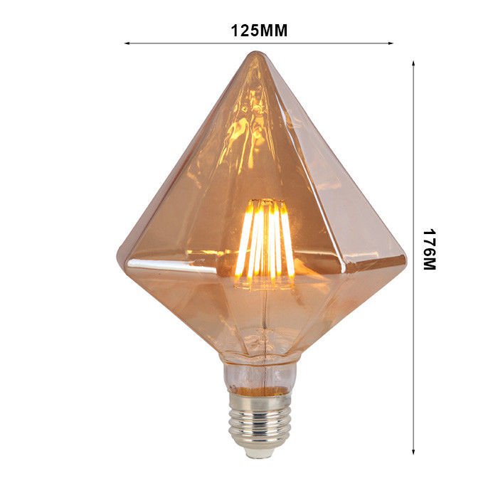 G95 G125 Edison Filament Bulbs Diamond Special Glass Material E27 Dimmable Filament Bulb