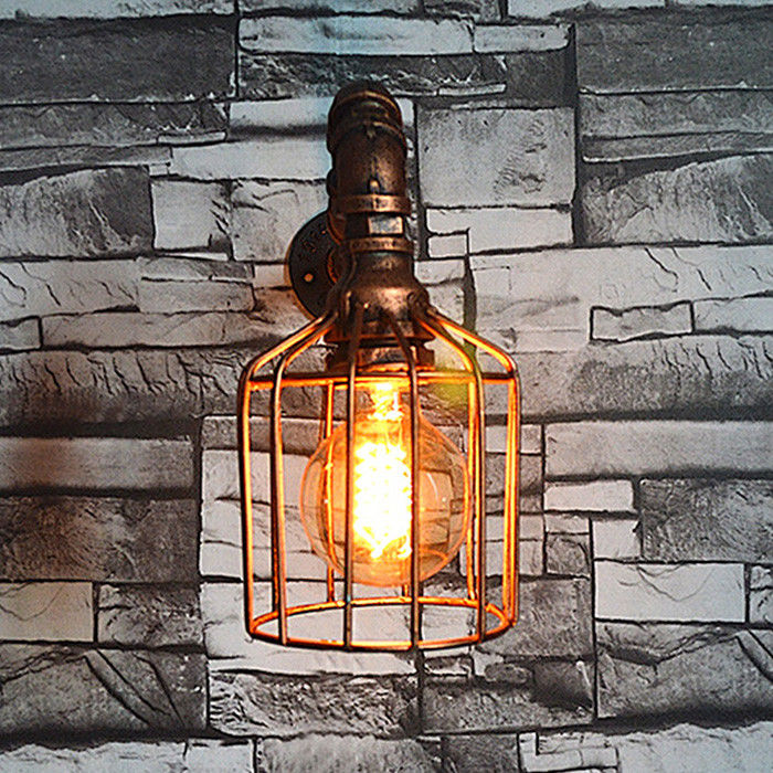 Personality Edison Bulb Wall Lamp Iron Water Pipe Wall Lamp Bulb Oem Odm Service