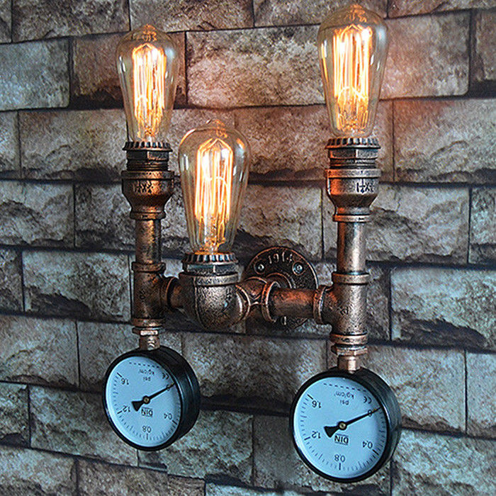 Creative Vintage Iedison Bulb Wall Lights Antique Gold Wall Lamp Bulb