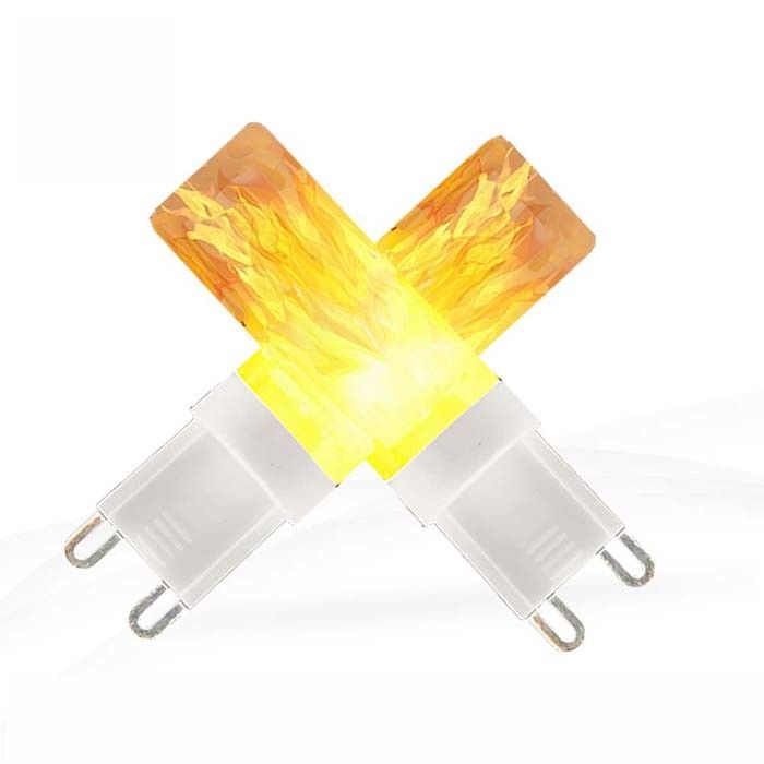 G9 Led Flame Light Bulb 220-240v 0.5w Flickering Fire Light For Home Decoration